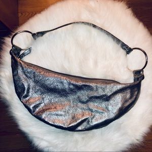 Tano pewter leather hobo